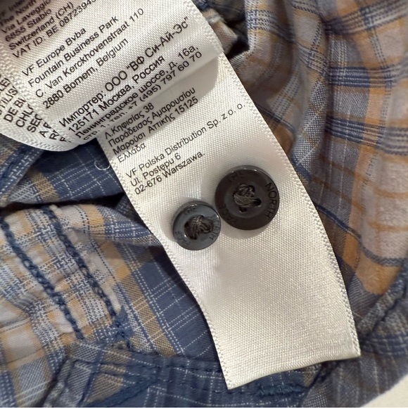 The North Face Short Sleeve Button Up Nylon Hiking Shirt Men’s Small Gray/Blue - Picture 6 of 7